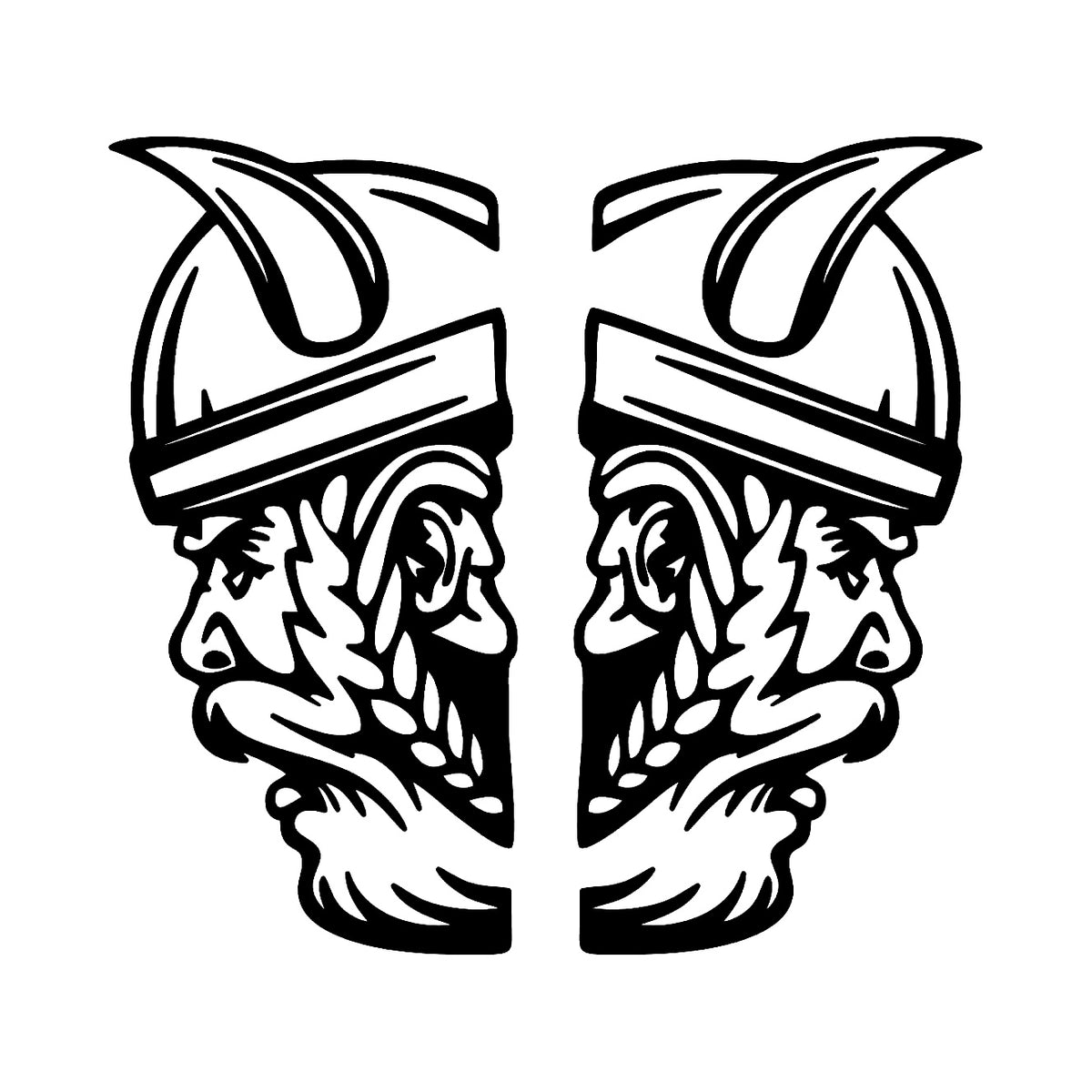 Viking, delad - Dekal