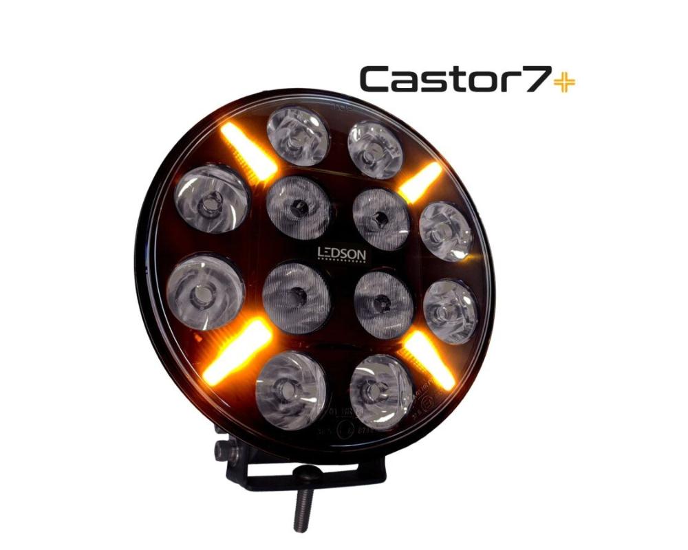 Castor7+ LEDSON LED Extraljus 7ˮ (3 st extraljus) och extraljushållare