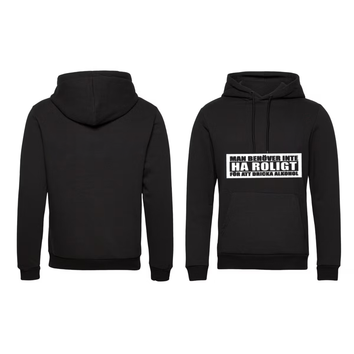 Hoodie Man behöver inte ha roligt för att dricka alkohol