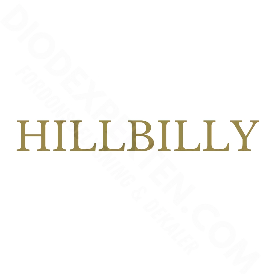 HILLBILLY Dekal